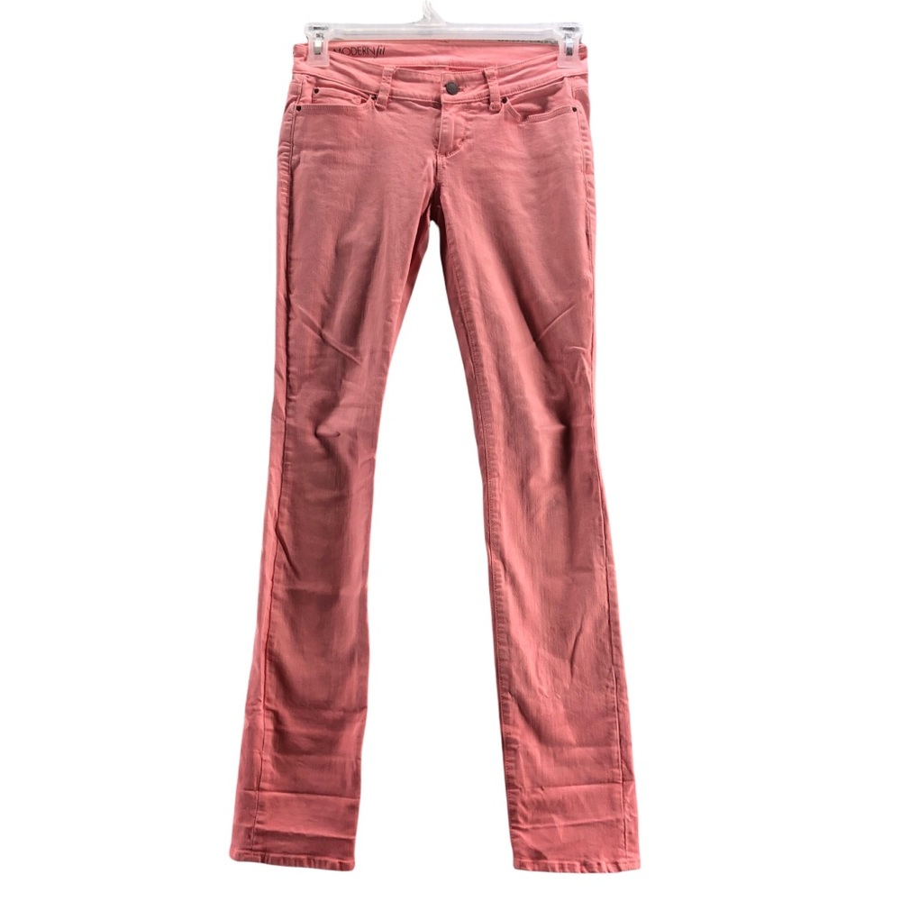 Ann Taylor size 0 pink modern Fit skinny low rise jeans